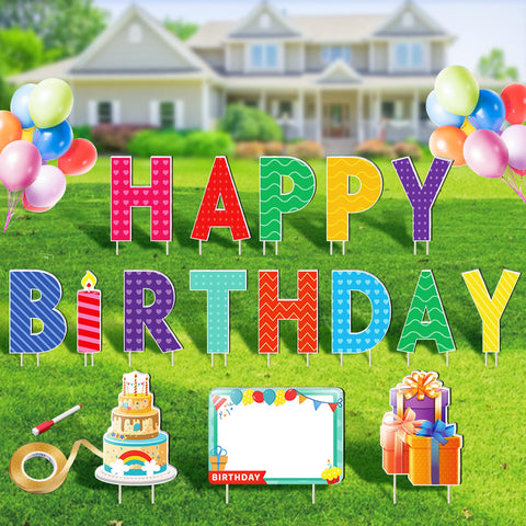 REMIAWY Happy Birthday yard sign letters for bold outdoor display