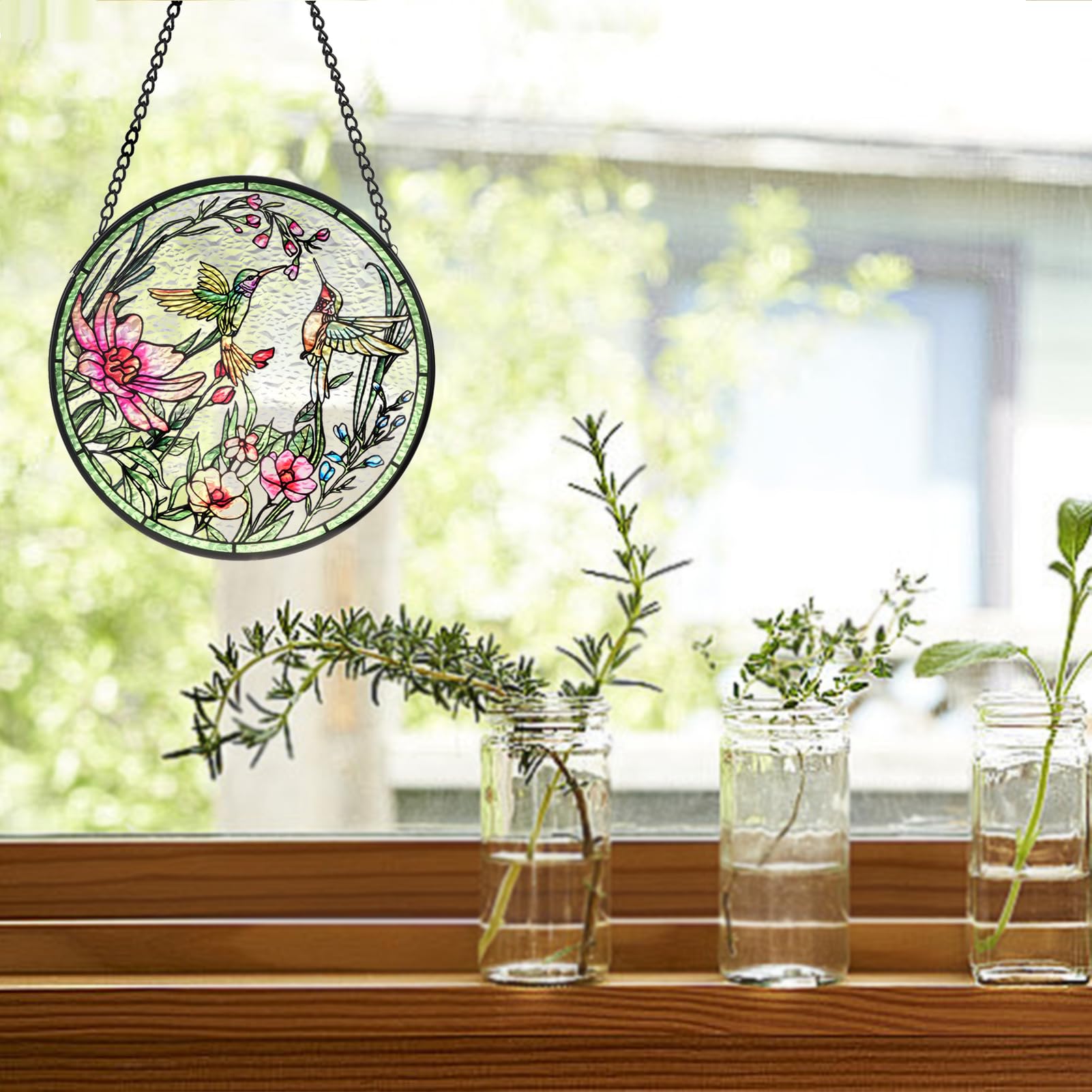 REMIAWY hummingbird suncatcher window decor brightens indoor spaces with sparkle