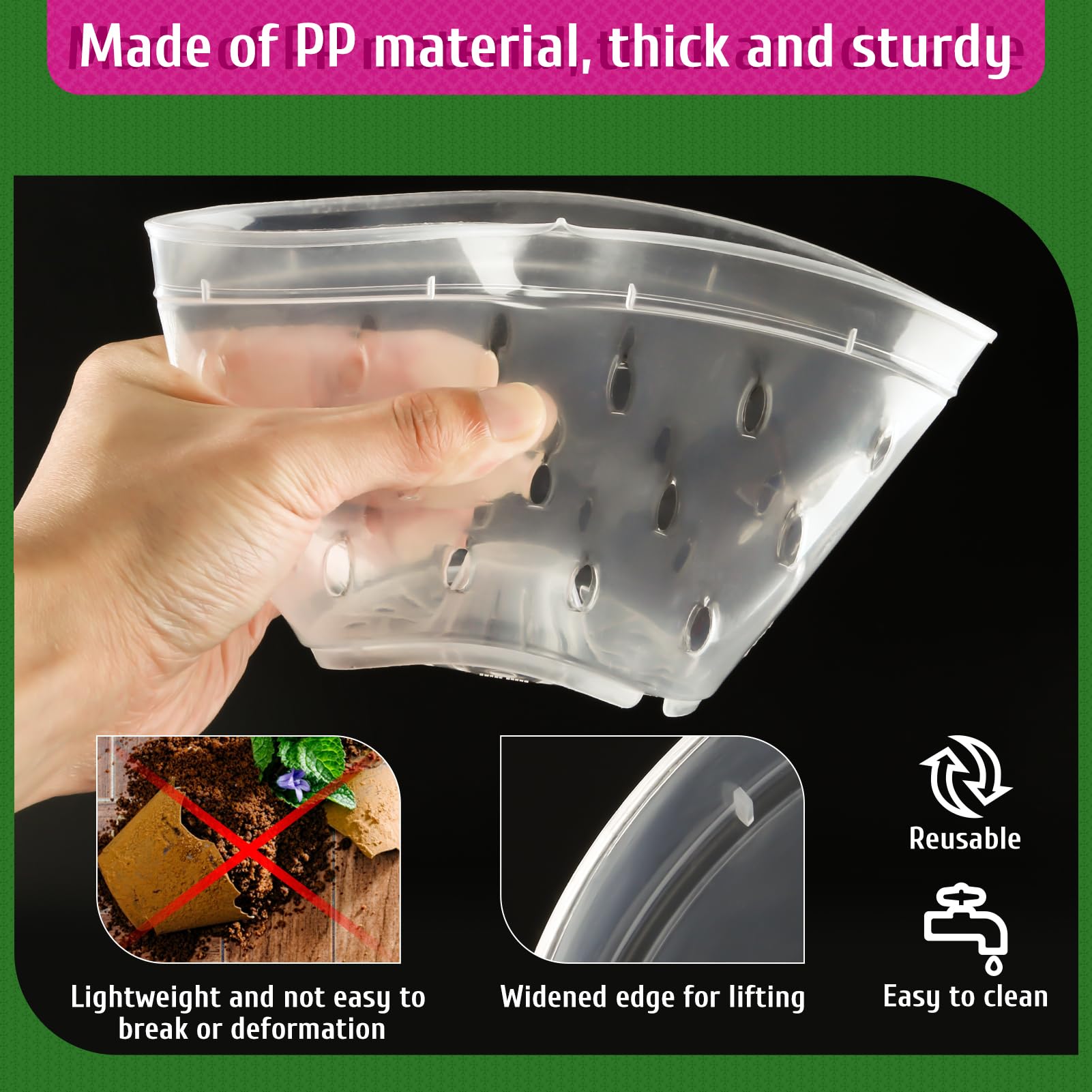 REMIAWY orchid pot with vented holes boosts drainage and airflow