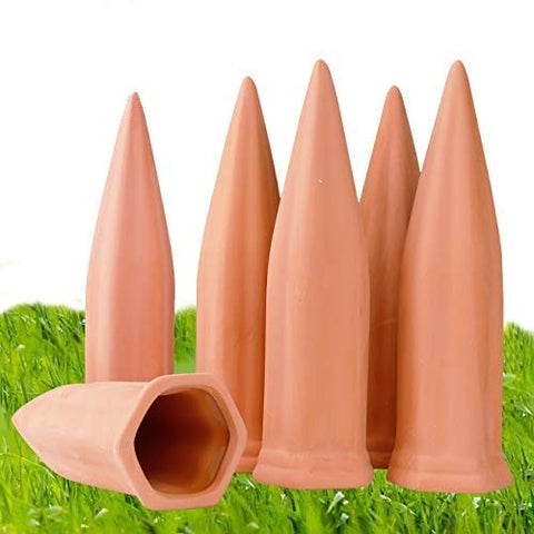 REMIAWY terracotta watering stake with wine bottle for steady indoor moisture