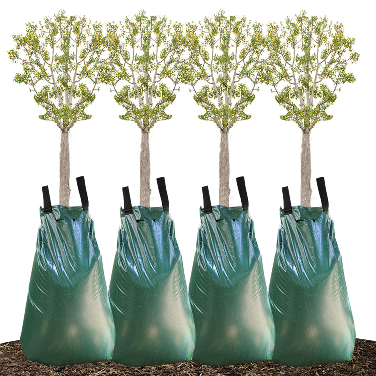 REMIAWY tree watering bag with 20-gallon capacity for steady tree hydration.