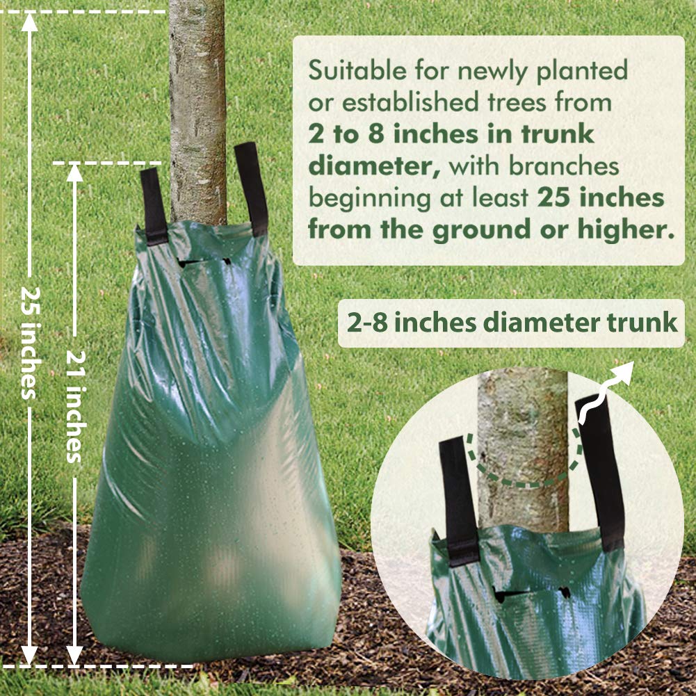Durable PVC material of REMIAWY tree watering bag for outdoor use.