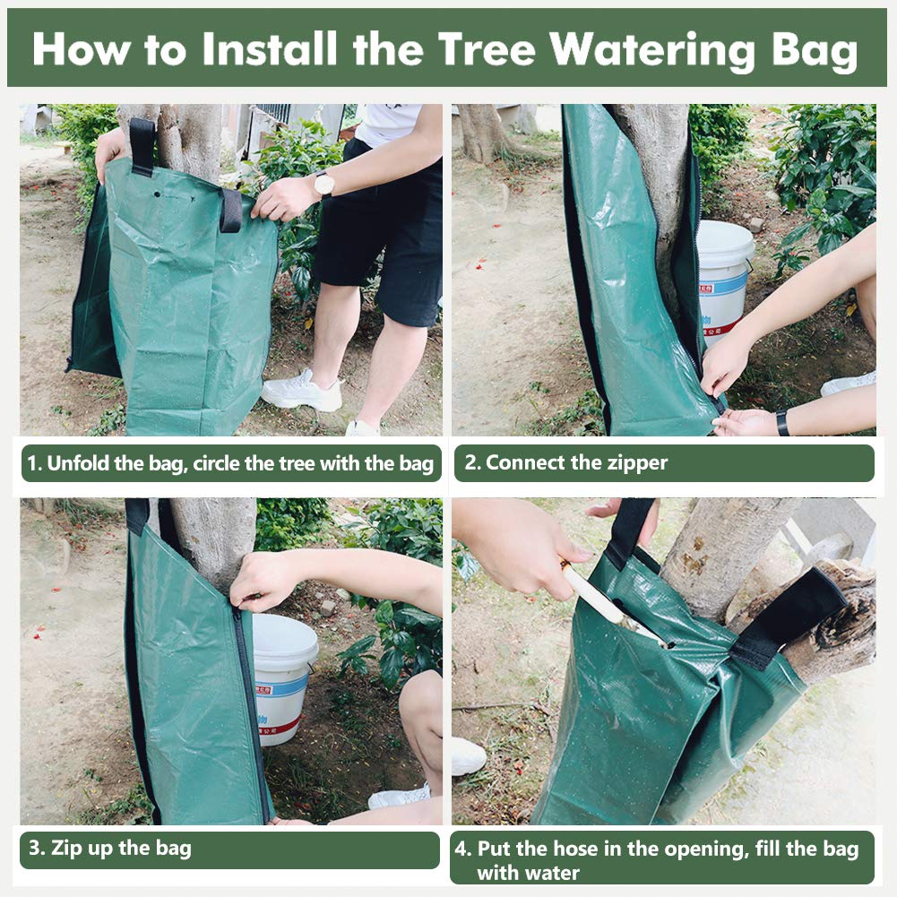 Wrap-around design of REMIAWY bag protects the trunk while distributing water.