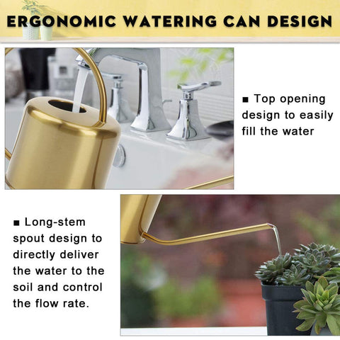 REMIAWY 1.3 liter capacity with gold finish adds decor charm