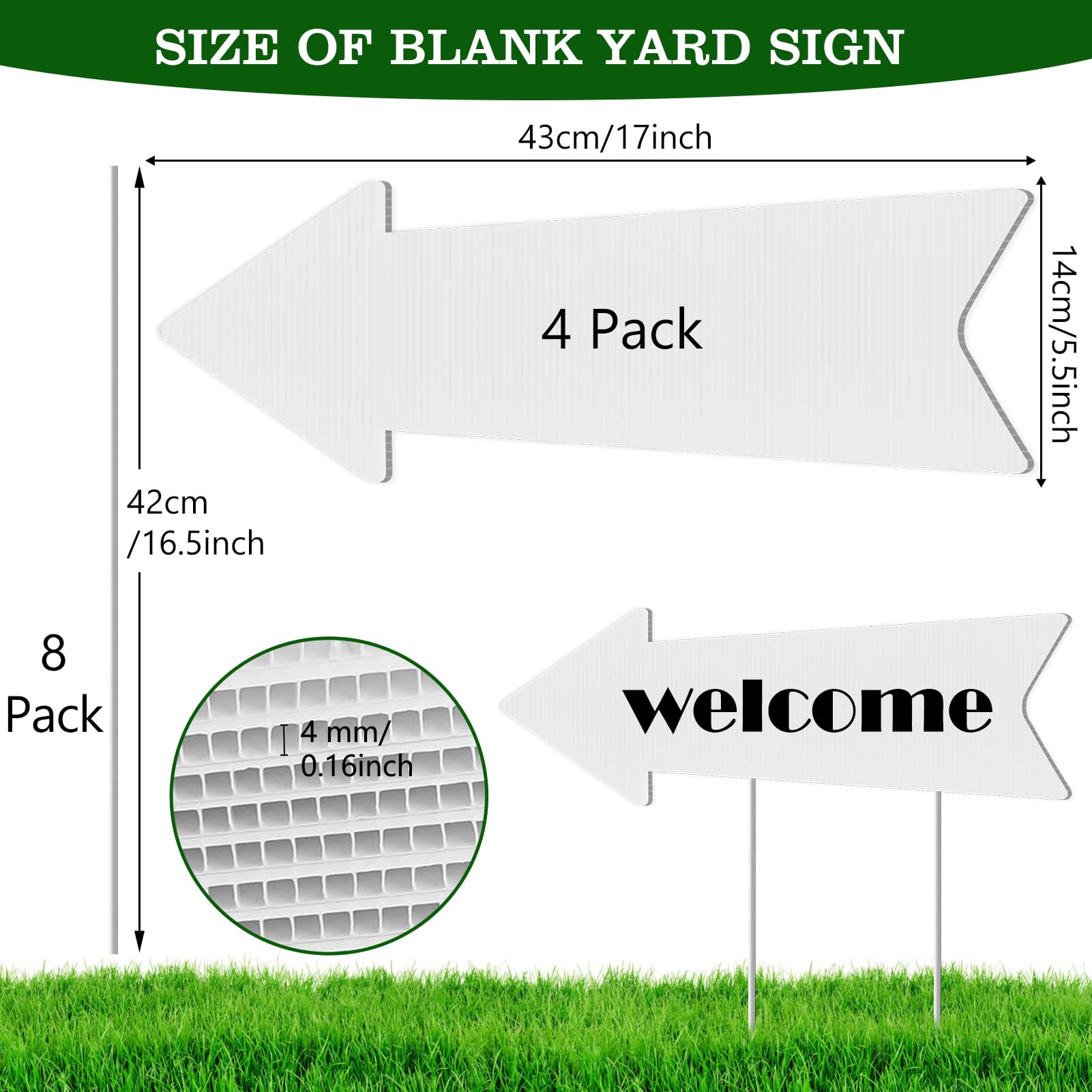 REMIAWY 4-sign set with stakes suits venues, parking, and yard guidance.
