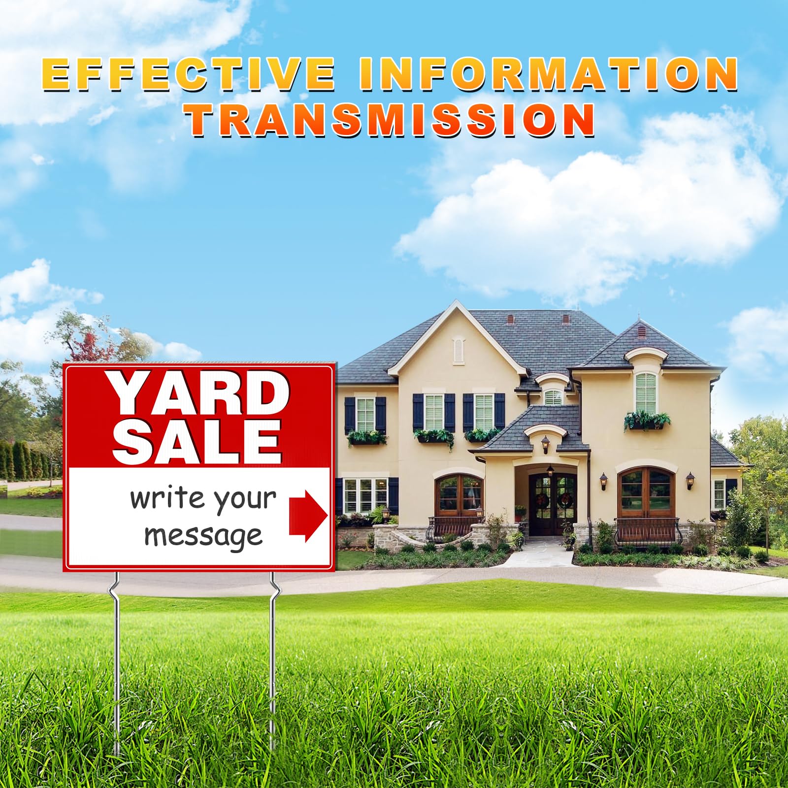 Remiawy yard sale kit includes signs, stakes, and arrows for complete event readiness.