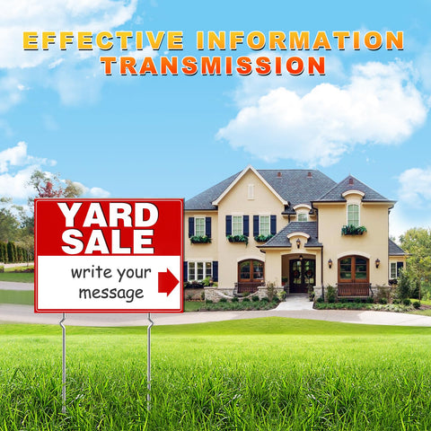 Remiawy yard sale kit includes signs, stakes, and arrows for complete event readiness.