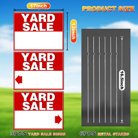 Remiawy yard sale signs installed easily in gardens or lawns for quick setup.