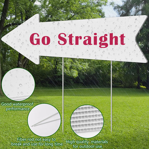 REMIAWY blank yard sign 17x6 inches ready for DIY wedding directions.