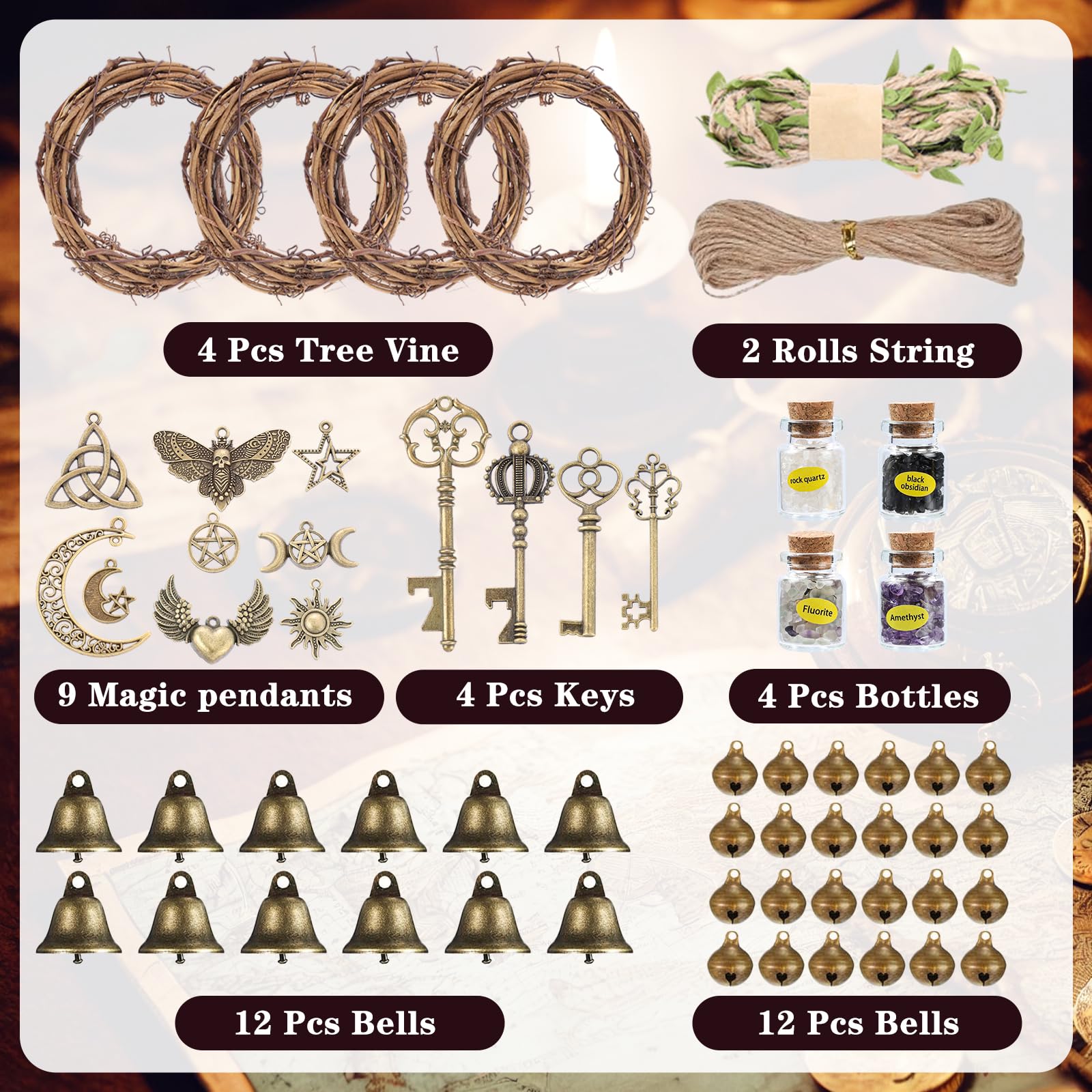 RENEMEGO Wind chime display on a doorway showing rustic charm.