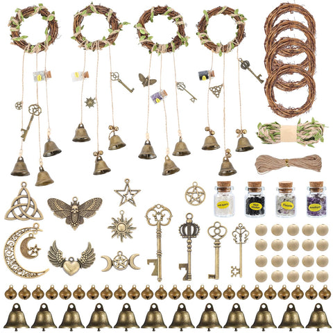 RENEMEGO Witch Bells kit contents displayed for door decor and DIY projects.