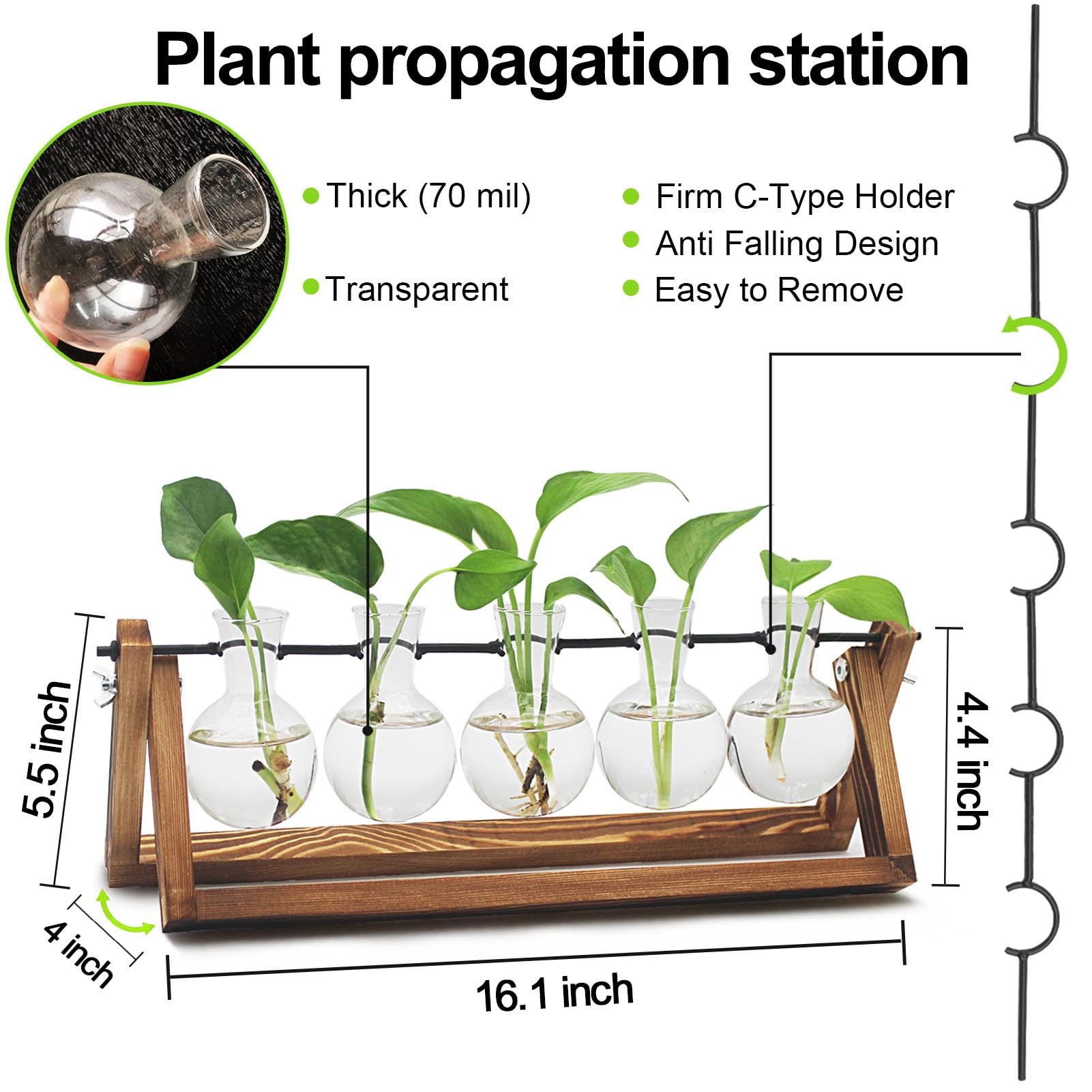 Renmxj wooden stand supports elegant home office plant display