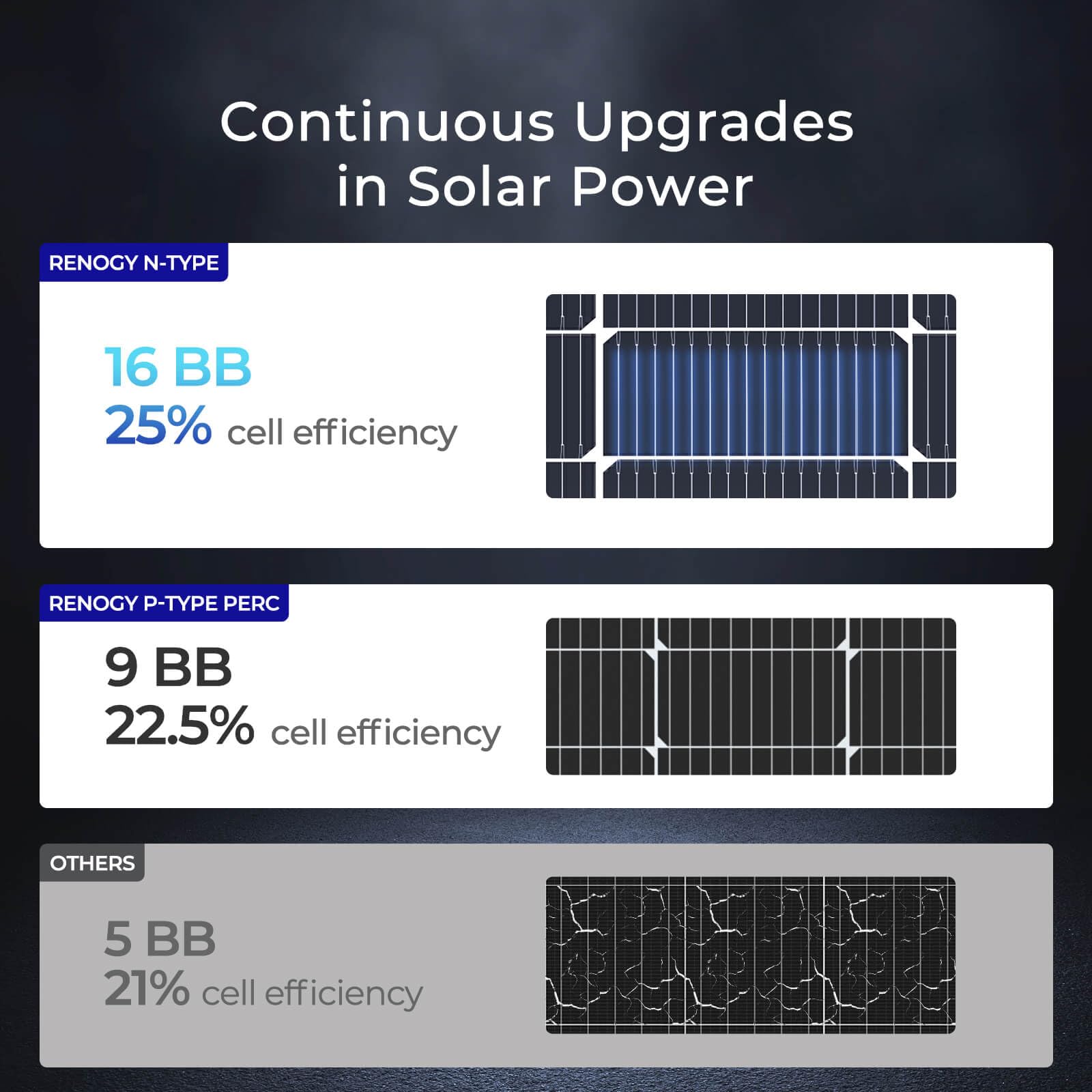 Renogy 100W solar panel IP65 rating emphasizes weather resistance.