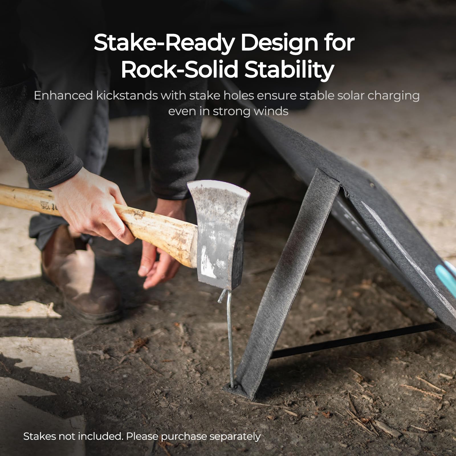 Renogy panel with three-angle adjustment for optimal sun capture