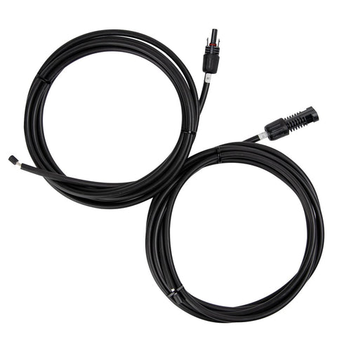Renogy 10ft 10AWG adaptor wire with female and male connectors for easy panel-to-controller hookup.