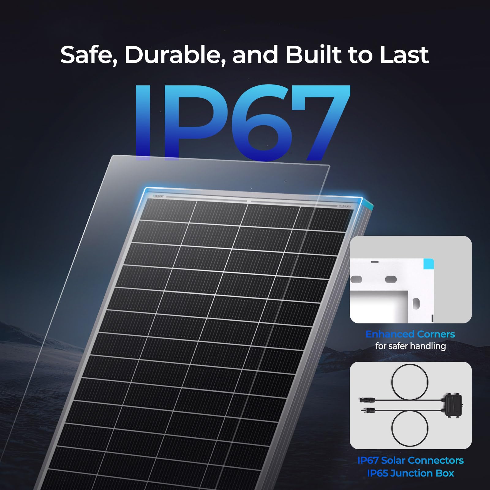 Renogy 175W installation-ready kit for easy rooftop mounting.