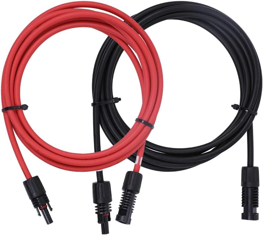 Renogy 20ft 10AWG solar cable delivering durable UV resistance outdoors