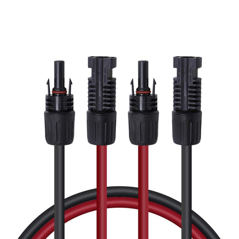 Renogy 20ft 12AWG extension cable with male and female connectors for solar setups.