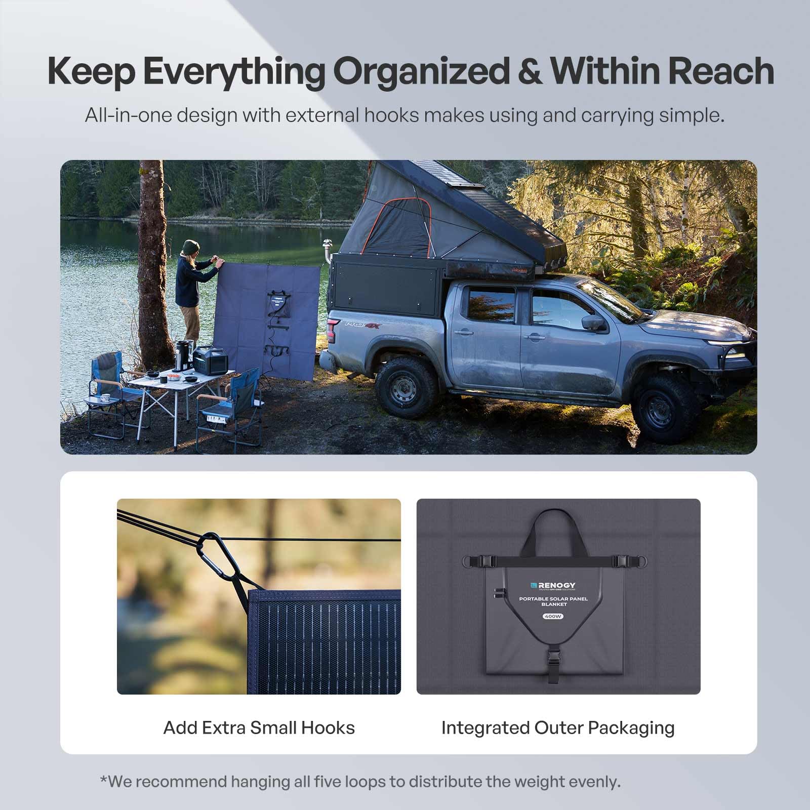Renogy included 2-meter cable makes it easy to connect to a power station