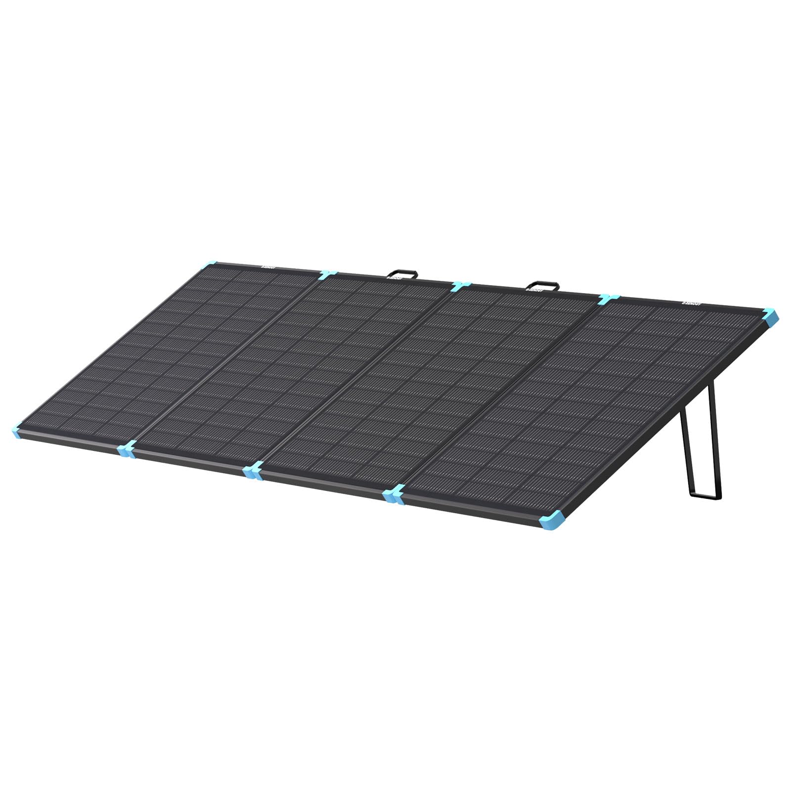 Renogy 300W foldable panel unfolded for on-the-go RV power.