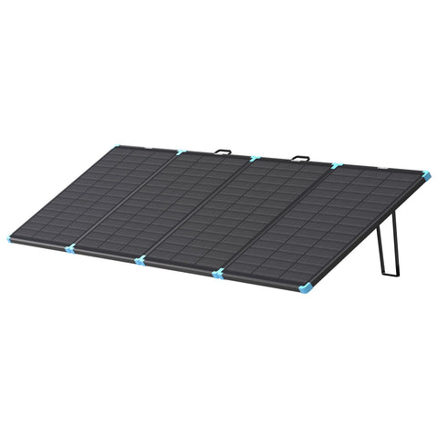 Renogy 300W foldable panel unfolded for on-the-go RV power.