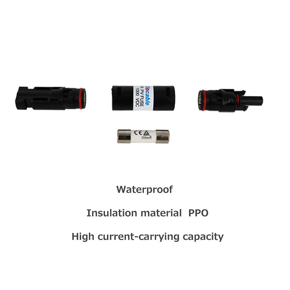 Renogy fuse holder on a solar panel installation demonstrating rugged outdoor performance.