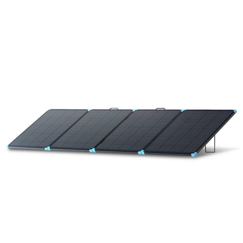 Renogy 400W portable solar panel suitcase folded for compact travel storage.