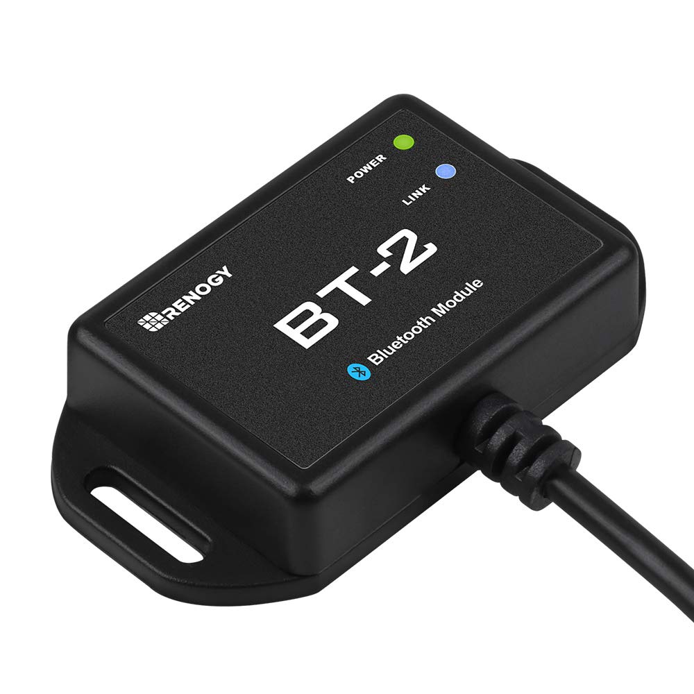 Renogy BT-2 module connected via RJ45 port for wireless monitoring