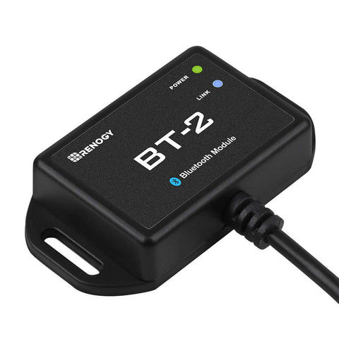 Renogy BT-2 module connected via RJ45 port for wireless monitoring