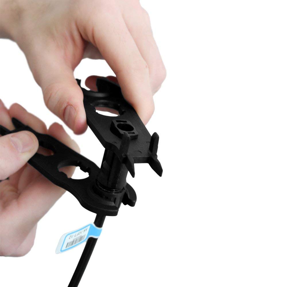 Renogy connector tool with ergonomic handle design aids comfortable grip during wire work.