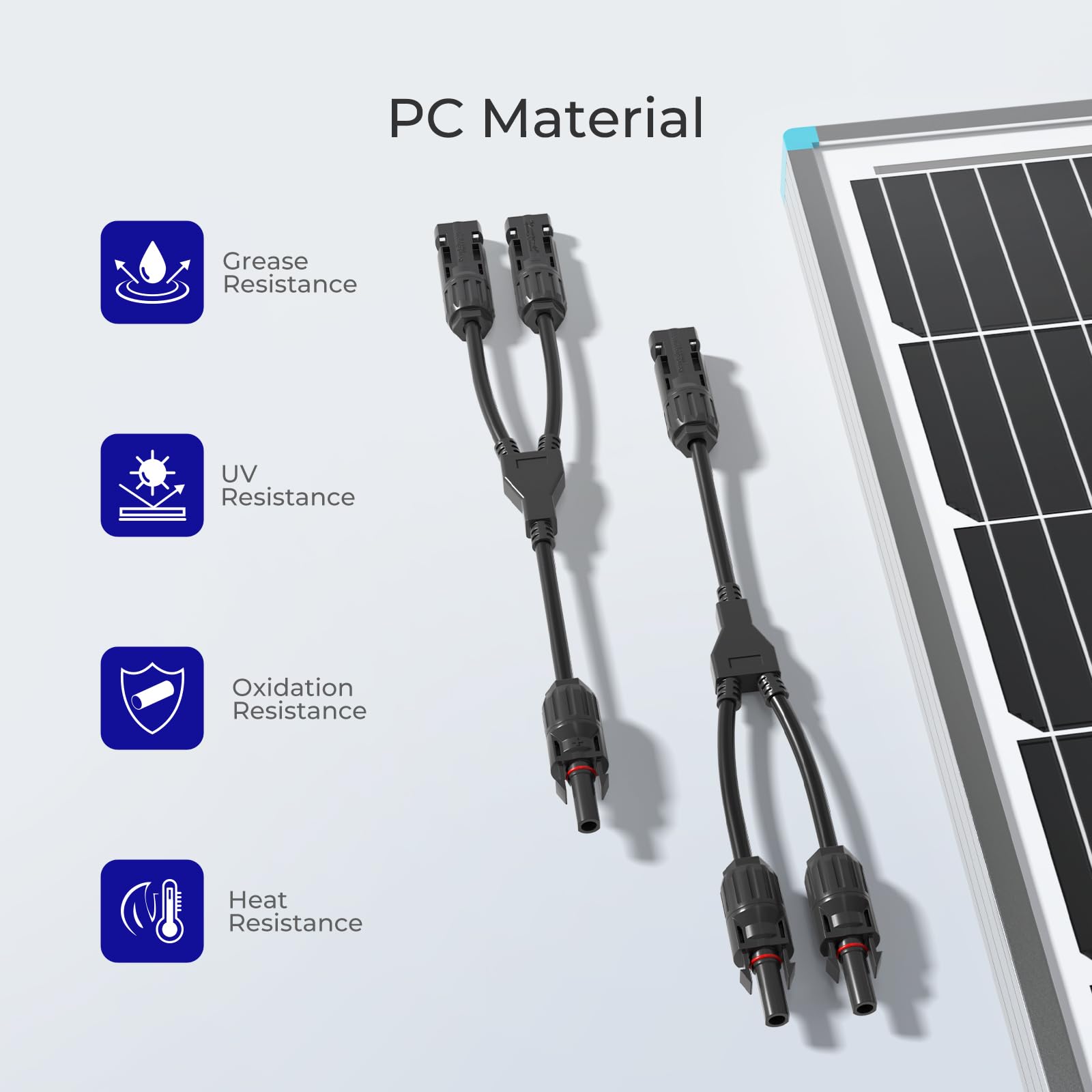Renogy easy-lock mechanism allows secure connection and quick setup