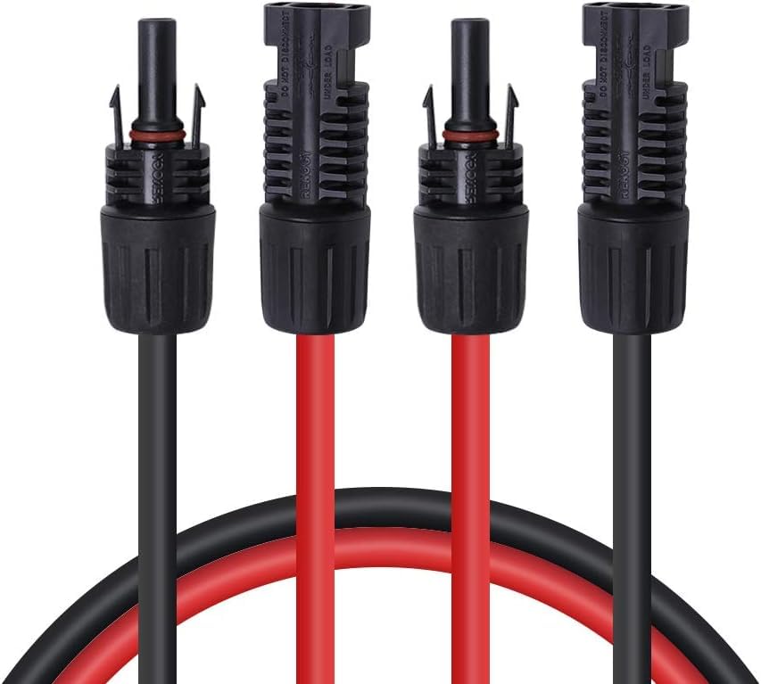 Renogy extension cable with male and female connectors for flexible solar panel spacing