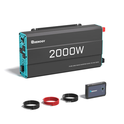 Renogy P2 2000W inverter with pure sine wave for stable power during trips
