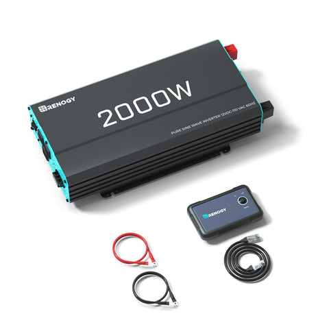 Renogy P2 front view for compact mobile power in vehicles.