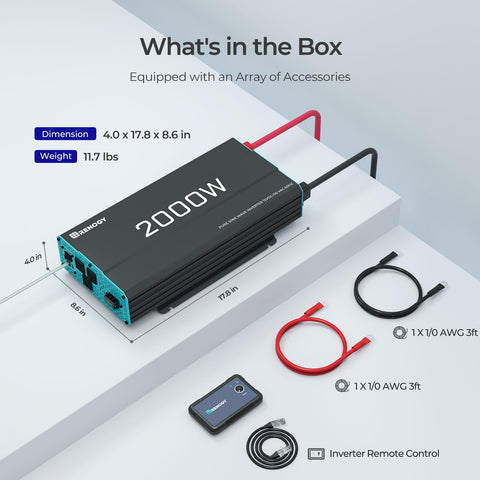 Renogy P2 installation kit including cables and wired remote simplifies setup