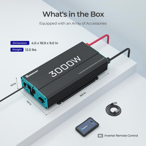 Renogy Inverter P2 pure sine power supports sensitive electronics smoothly.