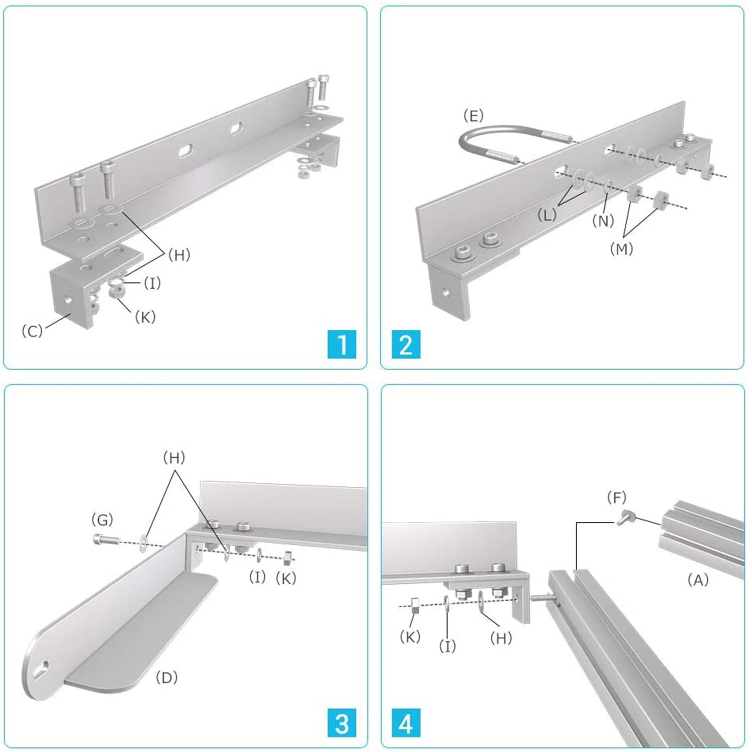 Renogy end clamps ensure panel edges stay secure in windy conditions