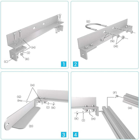 Renogy end clamps ensure panel edges stay secure in windy conditions