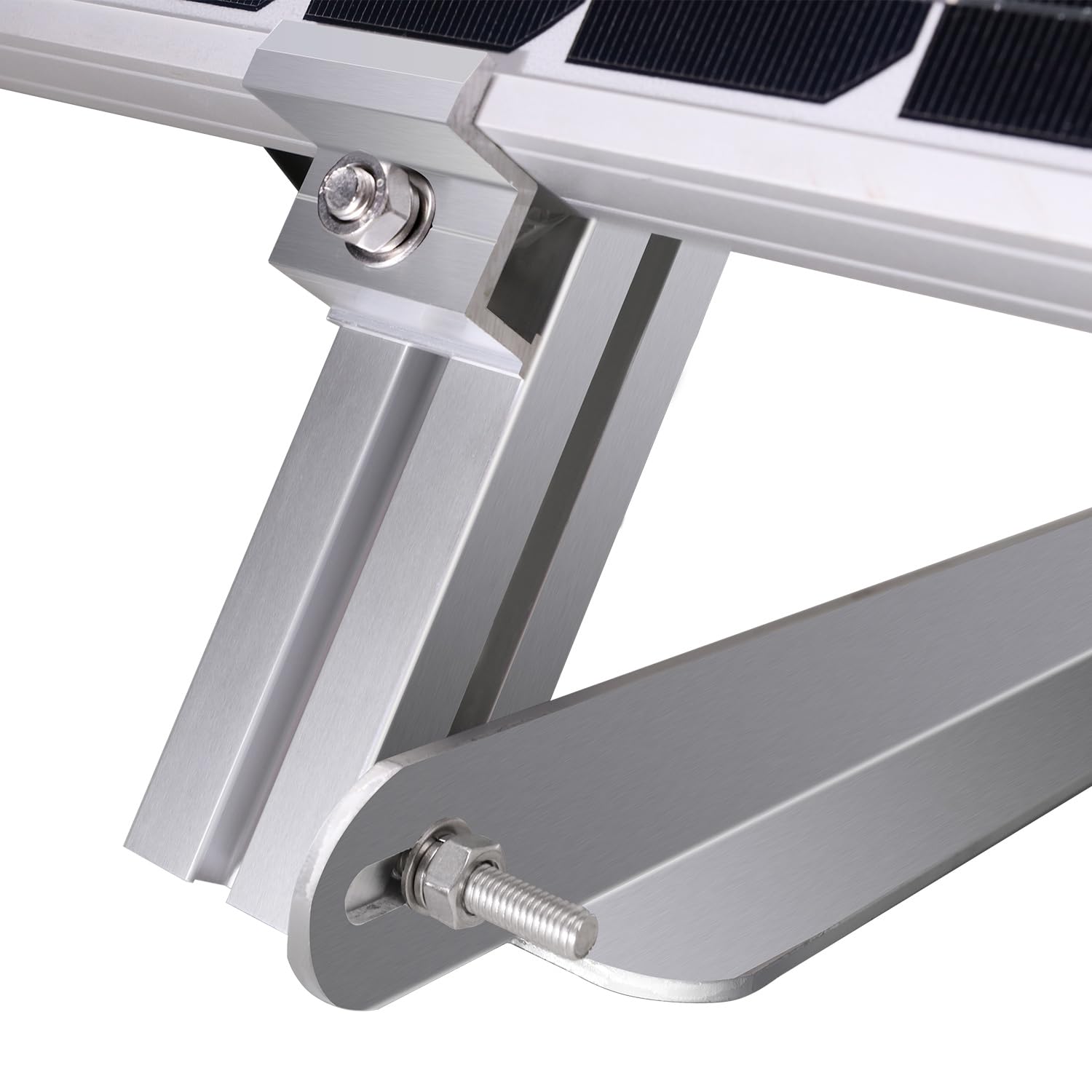 Renogy support arm configuration helps align panels neatly during installation
