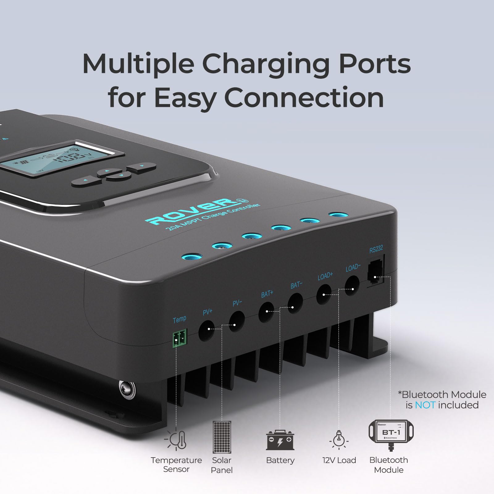 Renogy Rover 20A marine and RV installation ready for off-grid power