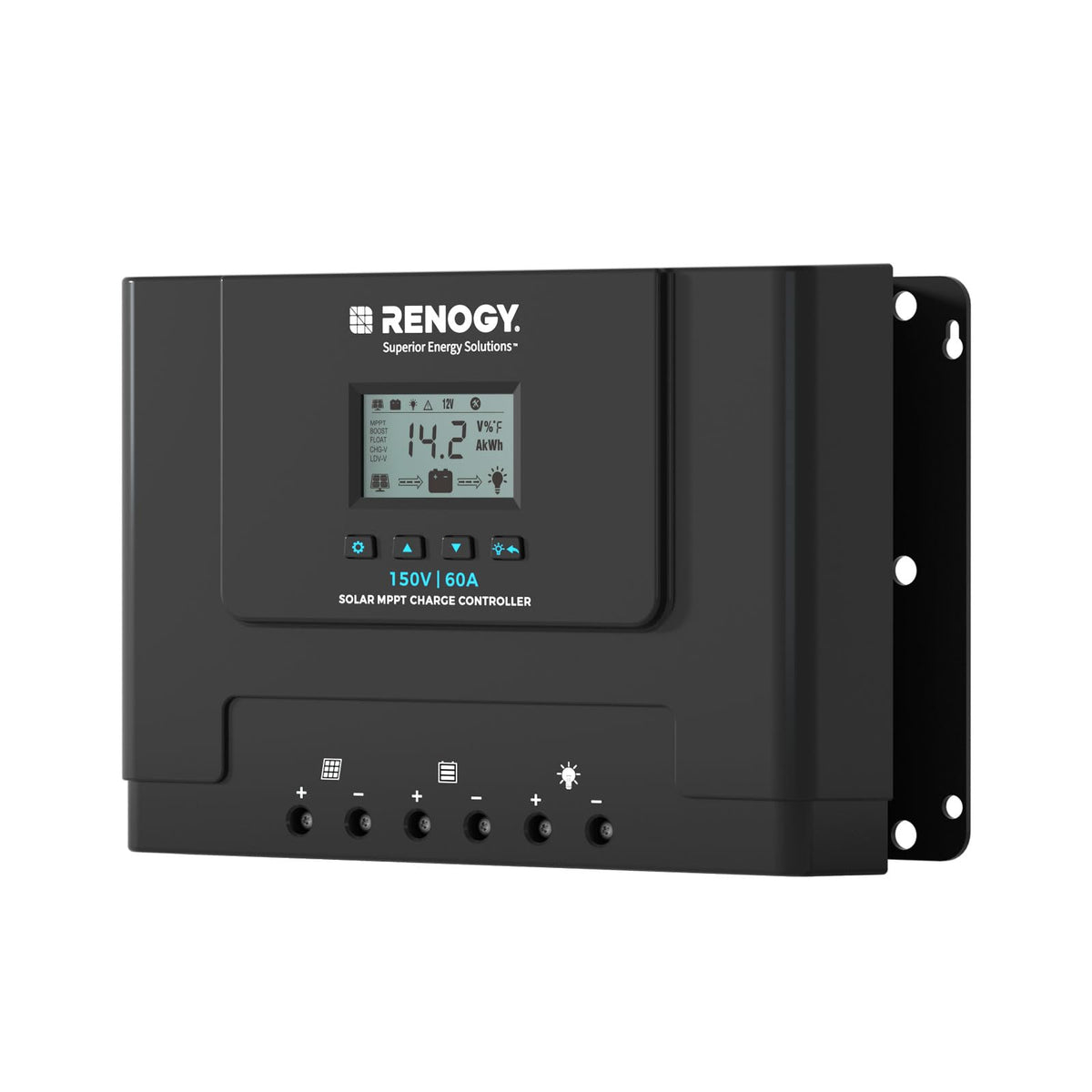 Renogy Rover Lite 60A LCD display for quick system status checks