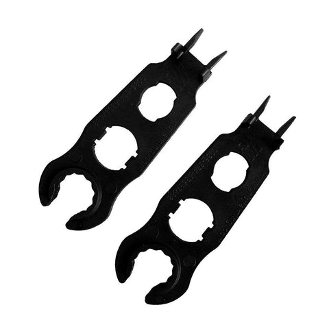 Renogy solar panel connector assembly tool close-up for easy wire assembly.