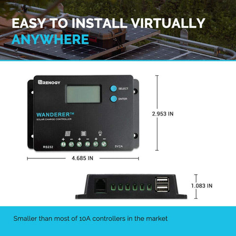 Renogy Wanderer 10A protections guard against overcharge, discharge, and short circuits.