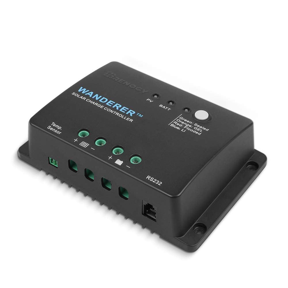 Renogy Wanderer Li 30A controller overview showing charging modes for off-grid RV setups.