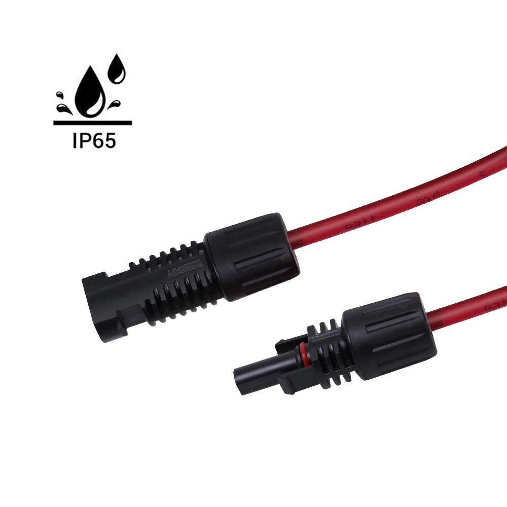Weatherproof Renogy solar extension cable shields connections outdoors