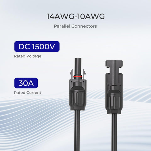 Renogy Y-branch with waterproof seals provides IP67 protection against outdoor moisture