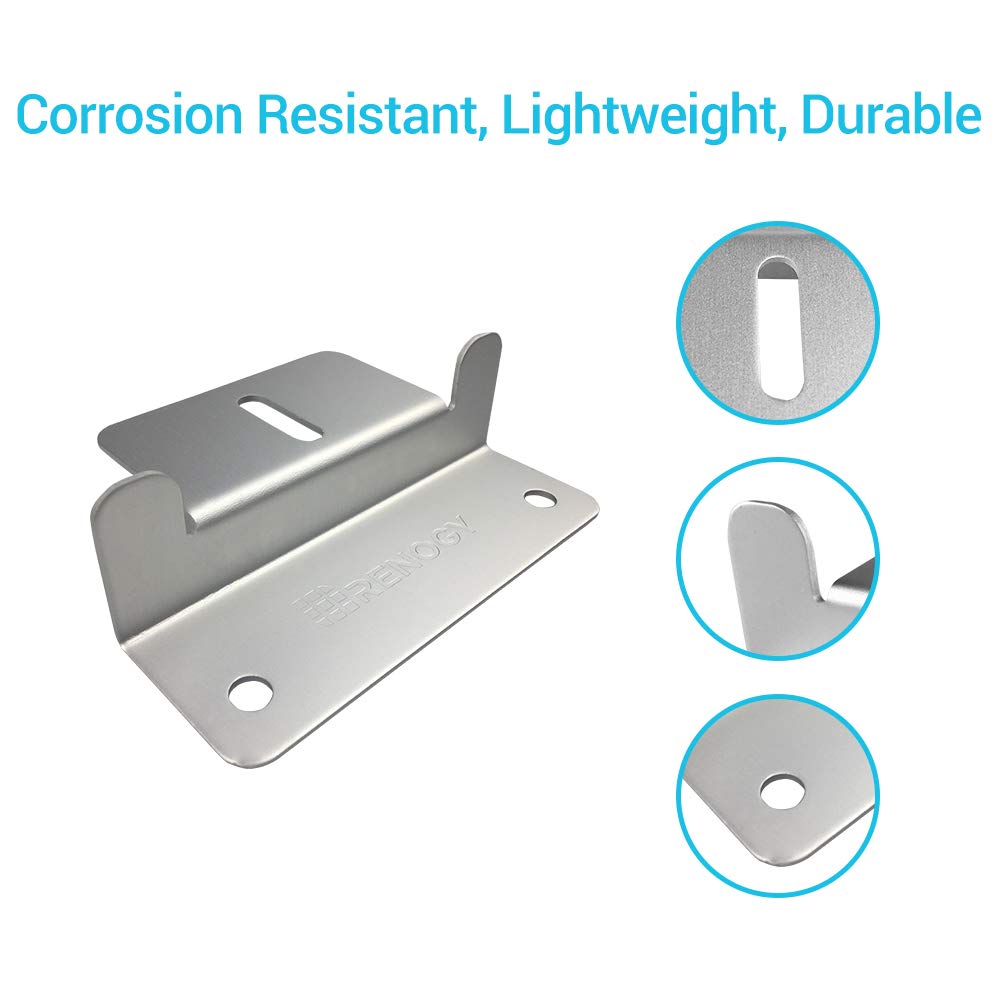 Renogy Z-Bracket aluminum construction delivers durable, corrosion-free performance for outdoor installs.