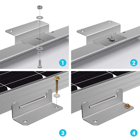 Renogy Z-Brackets set includes all fasteners for easy installation