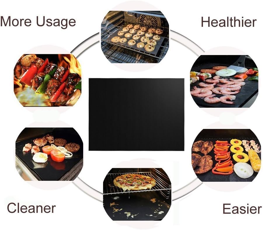 Renook grill mats non-stick surface aiding quick flipping and cleanup after cooking.