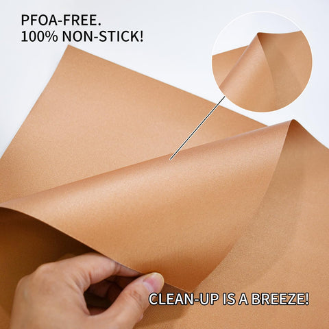Renook PFOA-free copper mats with PTFE-fiberglass coating for safe non-stick cooking